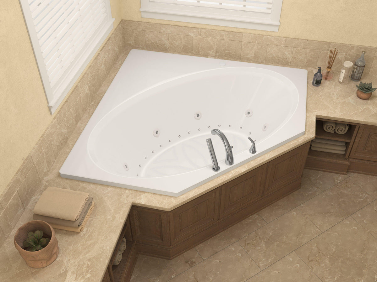 Atlantis Whirlpools Venus 60 x 60 Corner Air & Whirlpool Jetted Bathtub