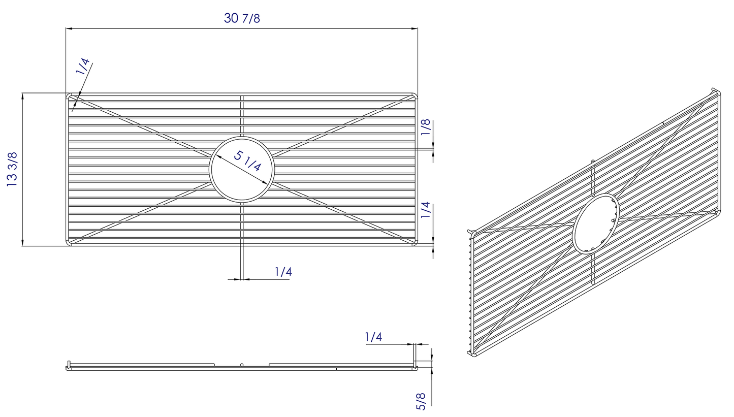 ALFI brand ABGR3618H Stainless steel kitchen sink grid for AB3618HS