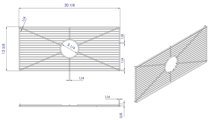 ALFI brand ABGR3618H Stainless steel kitchen sink grid for AB3618HS