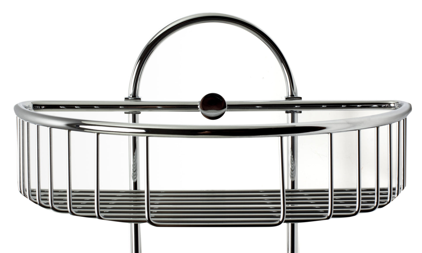 ALFI brand AB9534 Polished Chrome Wall Mounted Double Basket Shower Shelf Bathroom Accessory