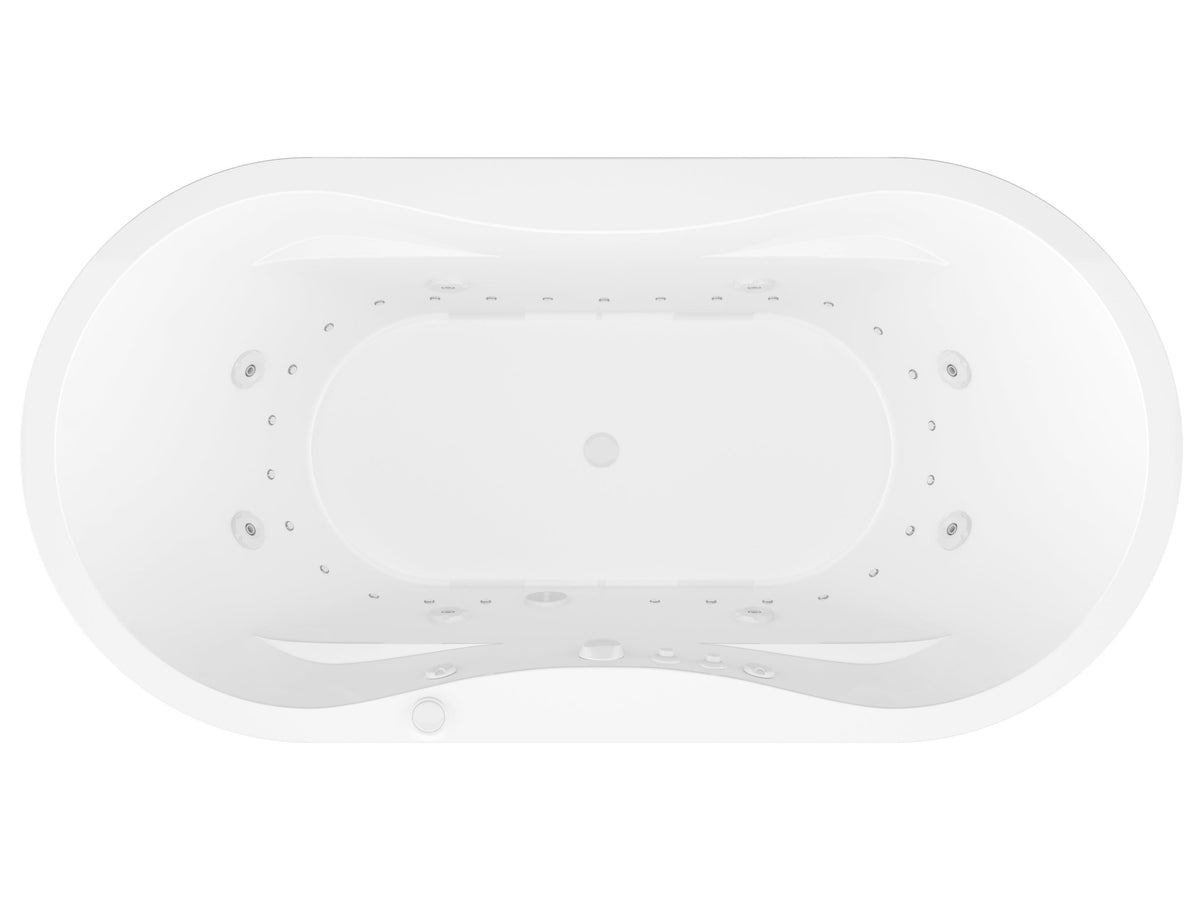 Atlantis Whirlpools Embrace 34 x 71 Oval Freestanding Air & Whirlpool Water Jetted Bathtub 3471AD