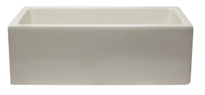 ALFI brand AB3018HS-B 30 inch Biscuit Reversible Smooth / Fluted Single Bowl Fireclay Farm Sink