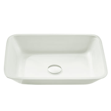Innovio Rectangle Glass Vessel Bathroom Sink