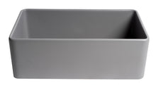 Load image into Gallery viewer, ALFI brand ABF3018-GM Gray Matte Smooth Apron 30&quot; x 18&quot; Single Bowl Fireclay Farm Sink