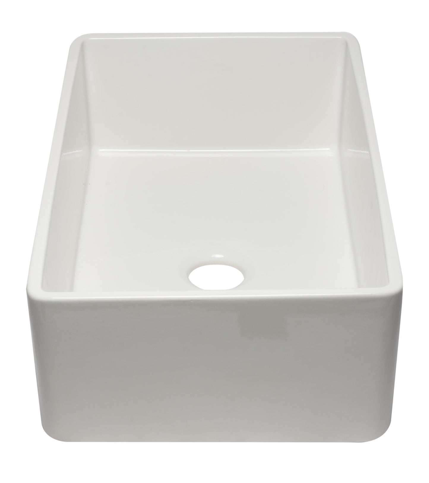 ALFI brand AB3320SB-W 33 inch White Reversible Single Fireclay Farmhouse Kitchen Sink