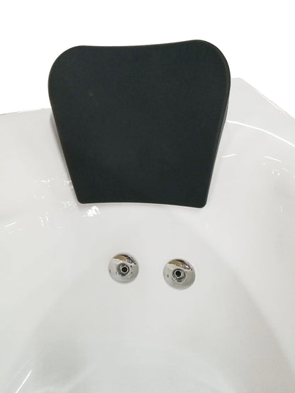 EAGO AM161-L  5' Single Person Corner White Acrylic Whirlpool Bath Tub - Drain on Left