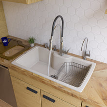 Load image into Gallery viewer, ALFI brand AB3520DI-B Biscuit 35&quot; Drop-In Single Bowl Granite Composite Kitchen Sink