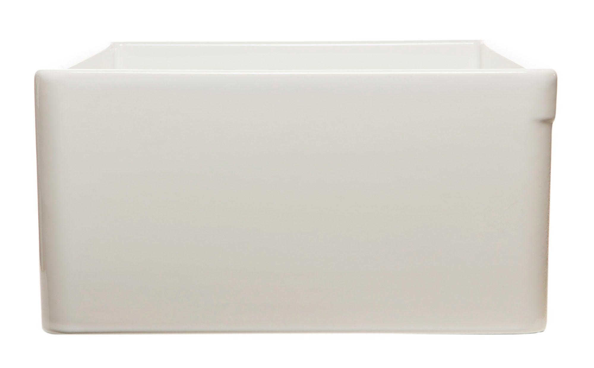 ALFI brand AB533-B 33" Biscuit Smooth Apron Single Bowl Fireclay Farm Sink