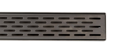 ALFI brand ABLD59C-BSS 59" Brushed Stainless Steel Linear Shower Drain with Groove Holes