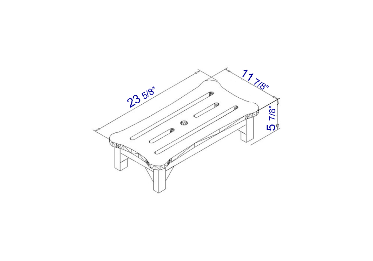 ALFI brand AB4408 24'' Wooden Stool for your Wooden Tub