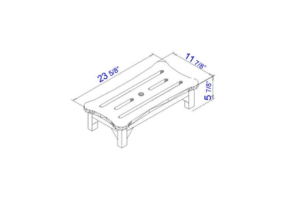 ALFI brand AB4408 24'' Wooden Stool for your Wooden Tub