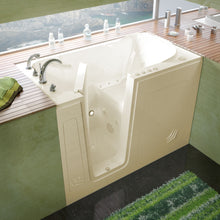 Load image into Gallery viewer, MediTub Walk-In 30 x 54 Left Drain Whirlpool &amp; Air Jetted Walk-In Bathtub Biscuit