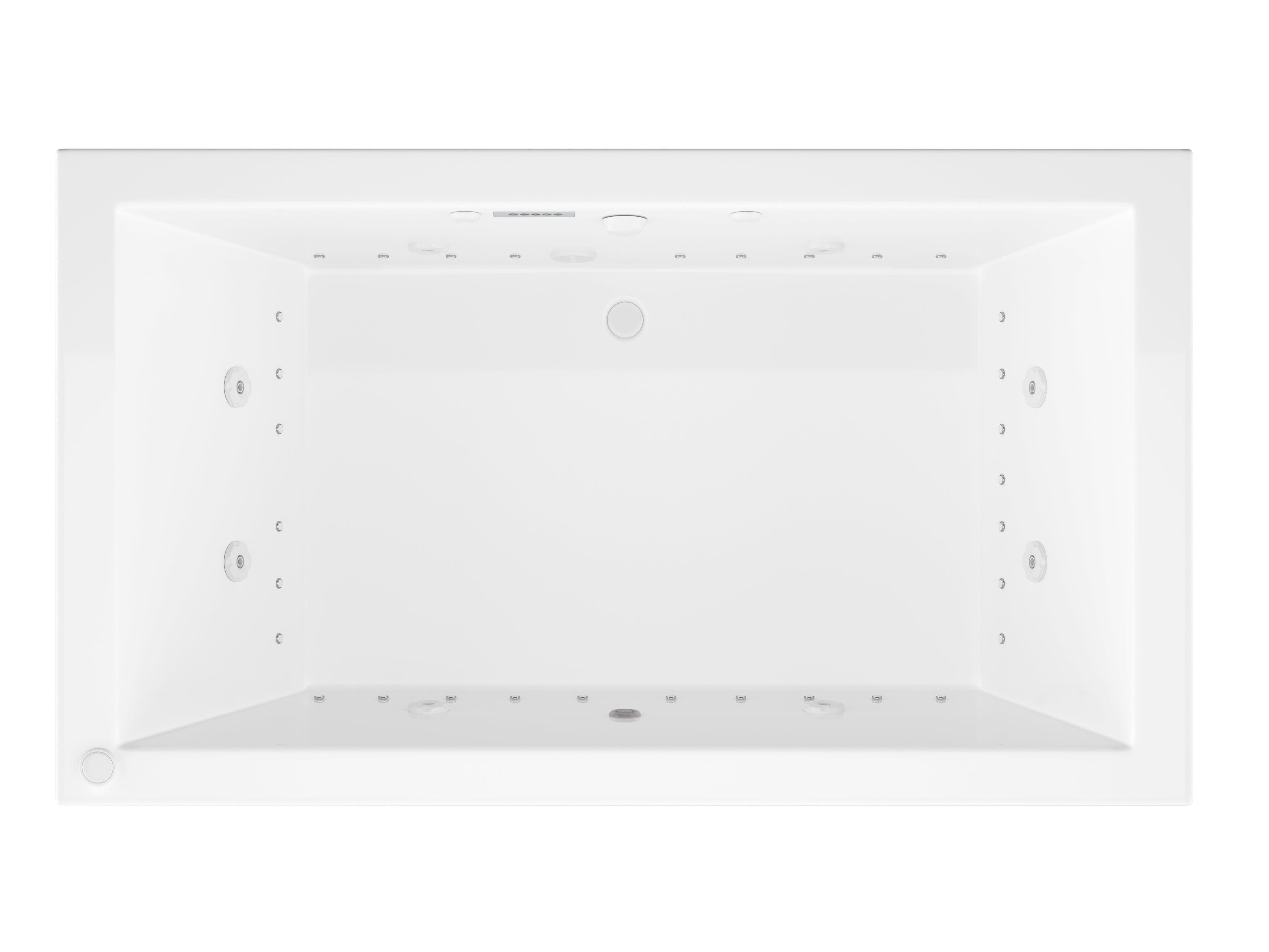 Atlantis Whirlpools Venetian Deluxe Series 41.625 x 72in. Air and Whirlpool Jetted Bathtub in White