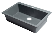 Load image into Gallery viewer, ALFI brand AB3020DI-T Titanium 30&quot; Drop-In Single Bowl Granite Composite Kitchen Sink