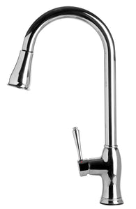 ALFI brand AB2043-PSS Traditional Solid Polished Stainless Steel Pull Down Kitchen Faucet