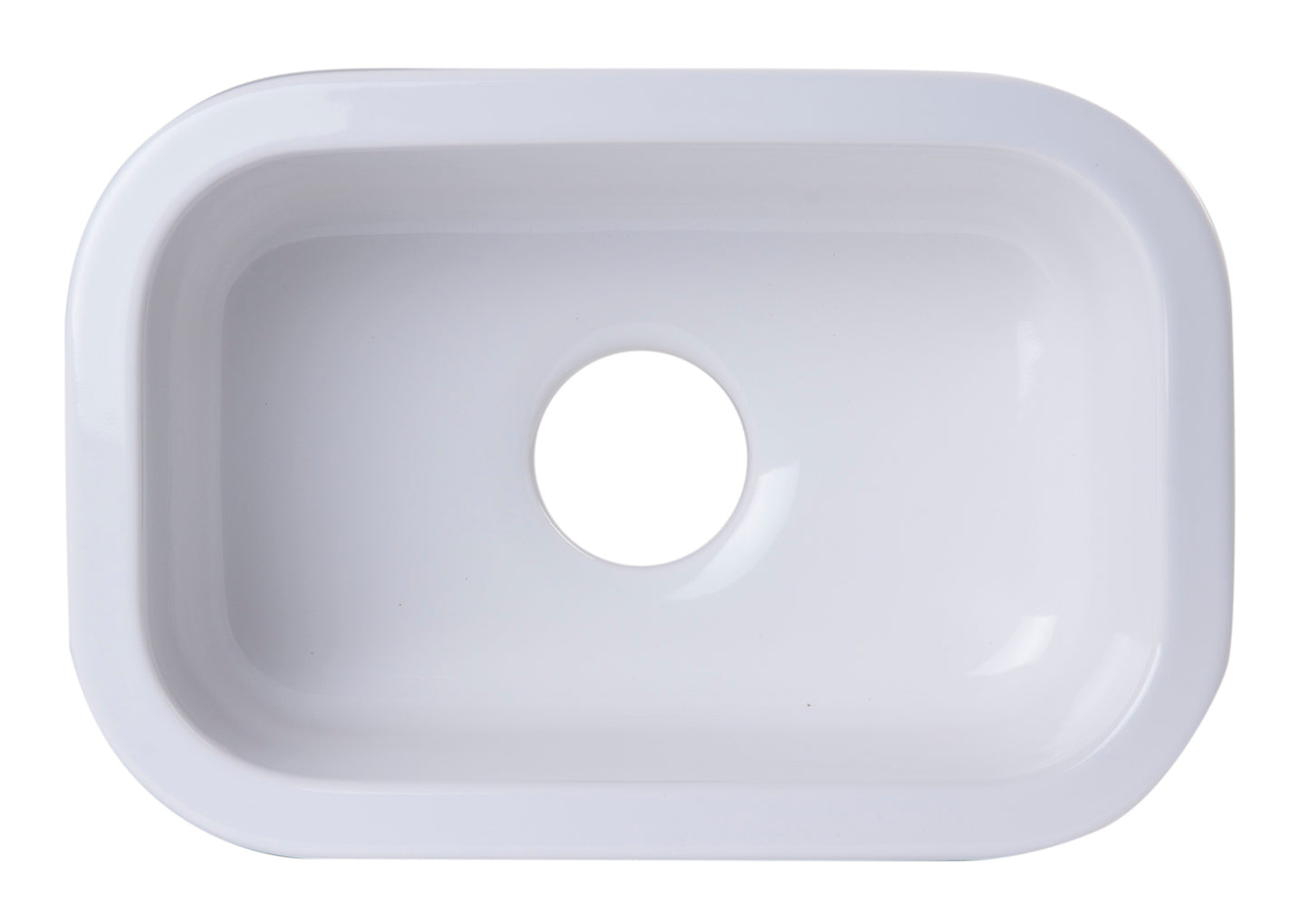 ALFI brand AB1218 Small Rectangular Fireclay Undermount or Drop In Prep / Bar Sink