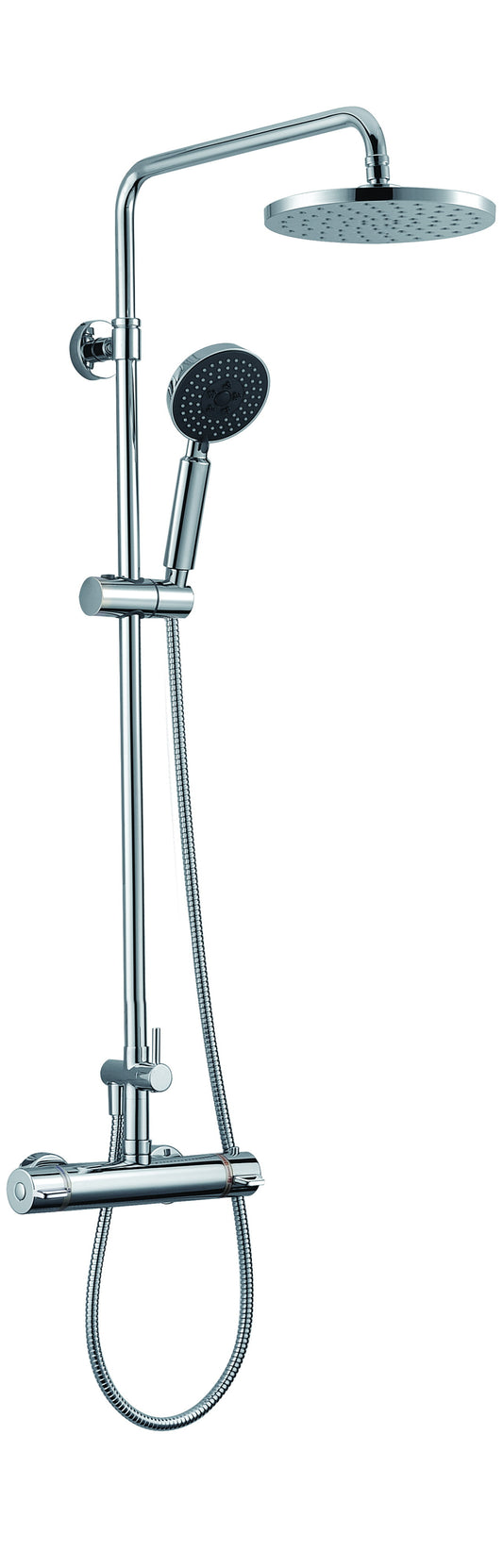 ALFI brand AB2867-PC Polished Chrome Round Style Thermostatic Exposed Shower Set