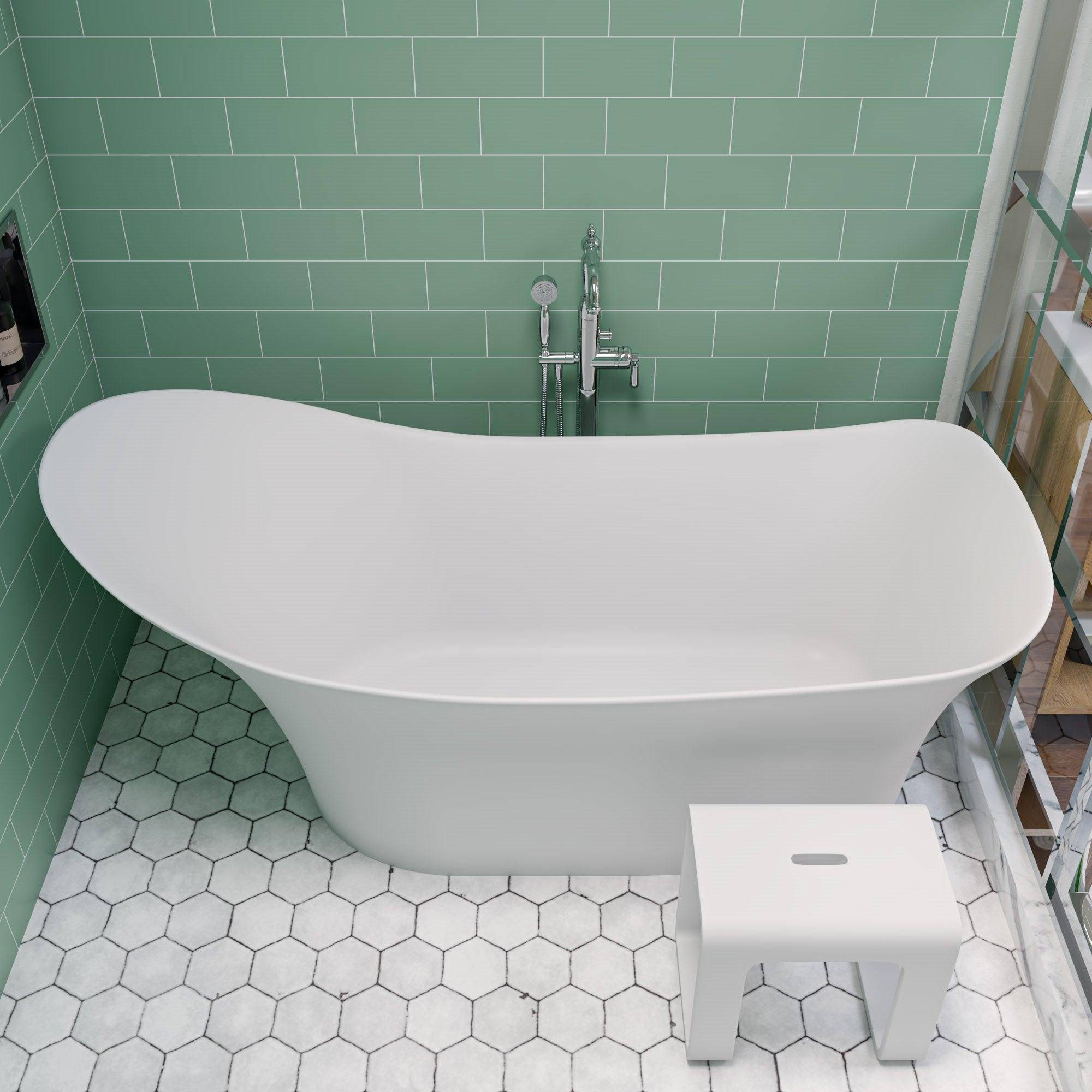 ALFI brand AB2553-PC Polished Chrome Free Standing Floor Mounted Bath Tub Filler