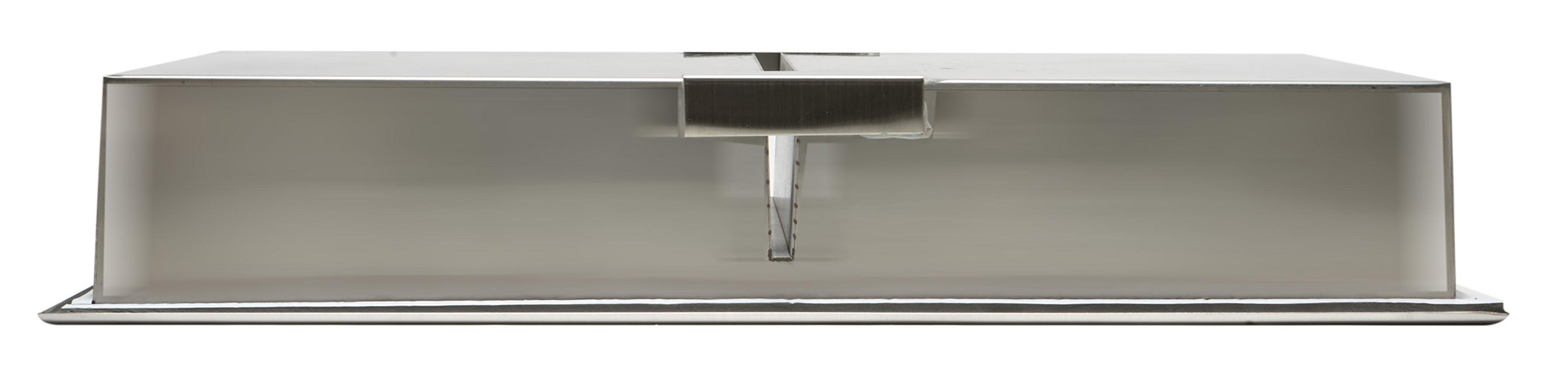 ALFI brand ABN1224-BSS 12 x 24 Brushed Stainless Steel Vertical Double Shelf Bath Shower Niche