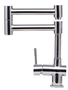 ALFI brand AB2038-PSS Solid Polished Stainless Steel Retractable Single Hole Kitchen Faucet