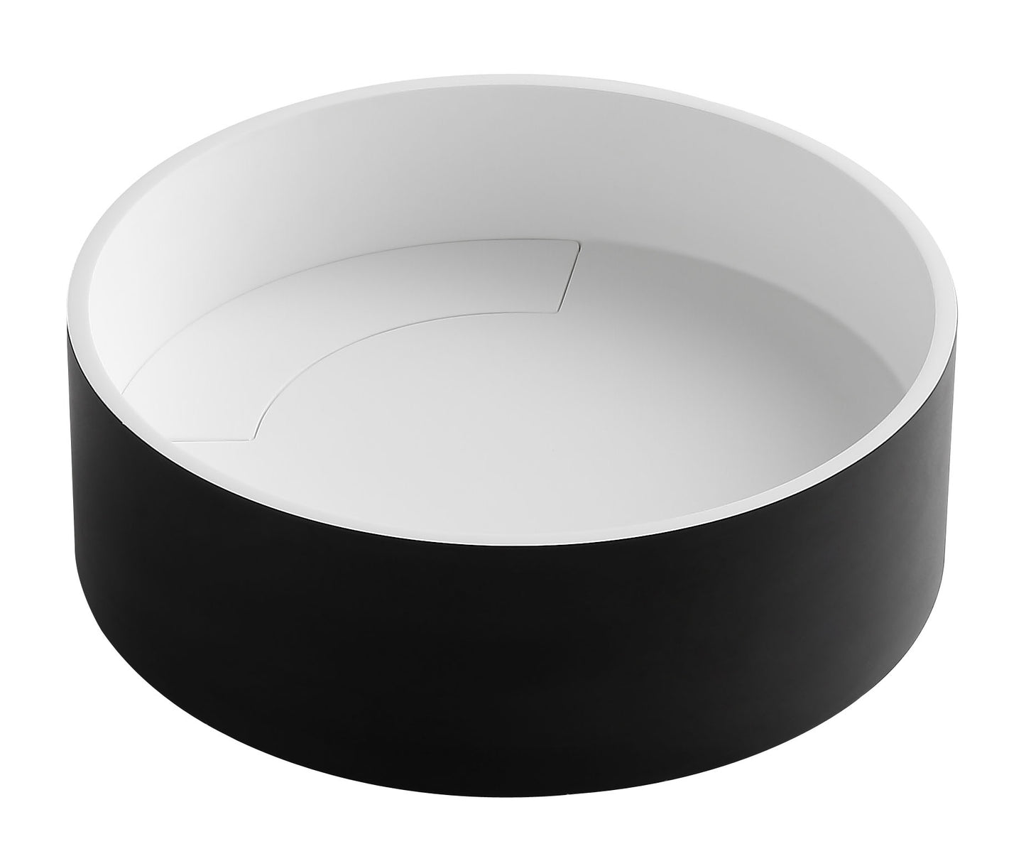 ALFI brand ABRS15RBM Black Matte 15" Round Solid Surface Resin Sink