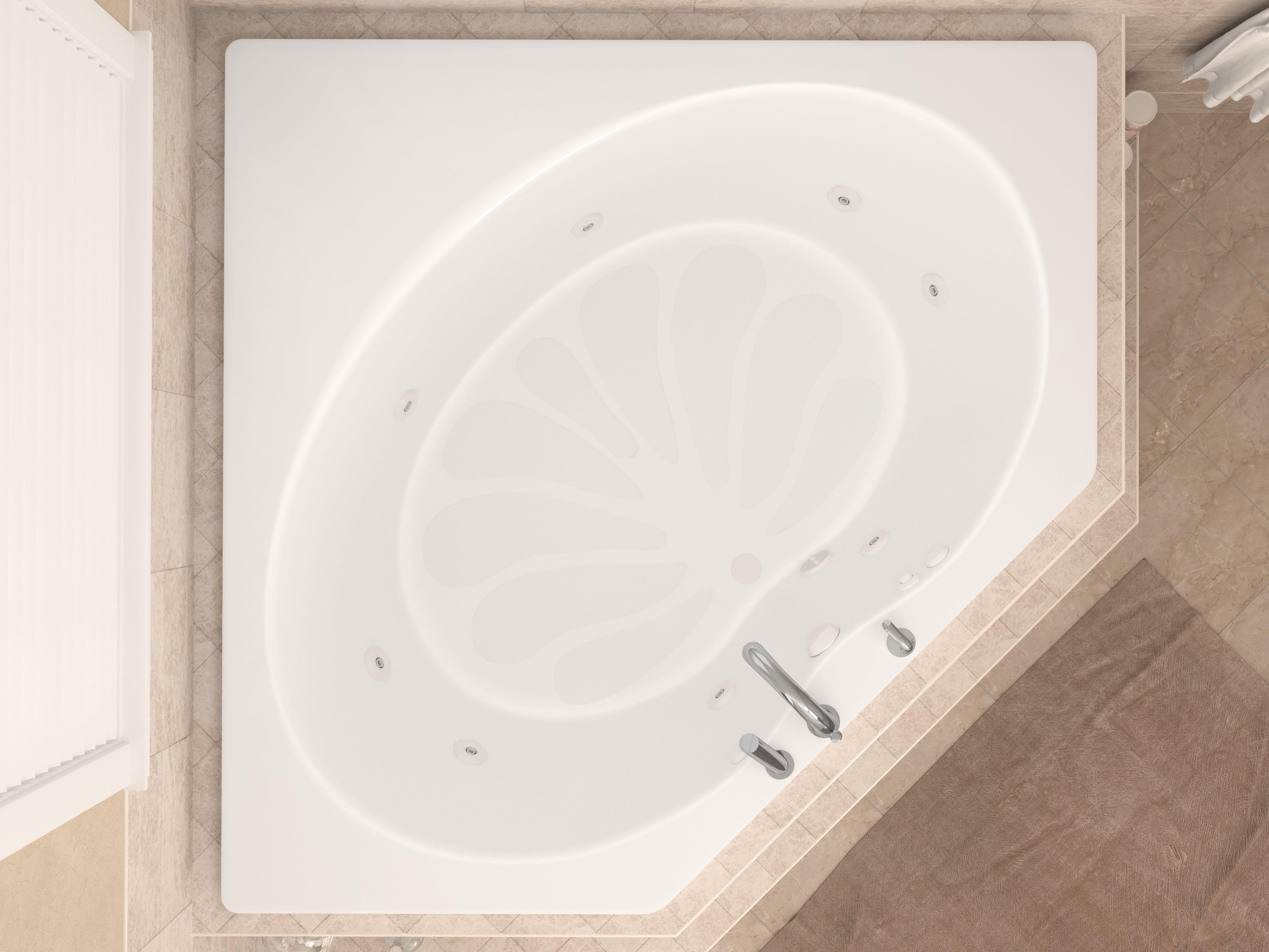 Atlantis Whirlpools Eclipse 60 x 60 Corner Whirlpool Jetted Bathtub