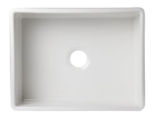 Load image into Gallery viewer, ALFI brand AB506-W White 26&quot; Decorative Lip Apron Single Bowl Fireclay Farmhouse Kitchen Sink
