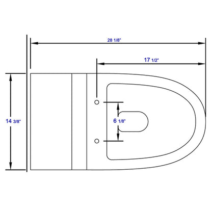 EAGO R-326SEAT Replacement Soft Closing Toilet Seat for TB326