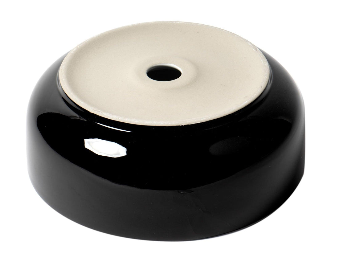 ALFI brand ABC907-BM Black Matte 15" Round Above Mount Ceramic Sink