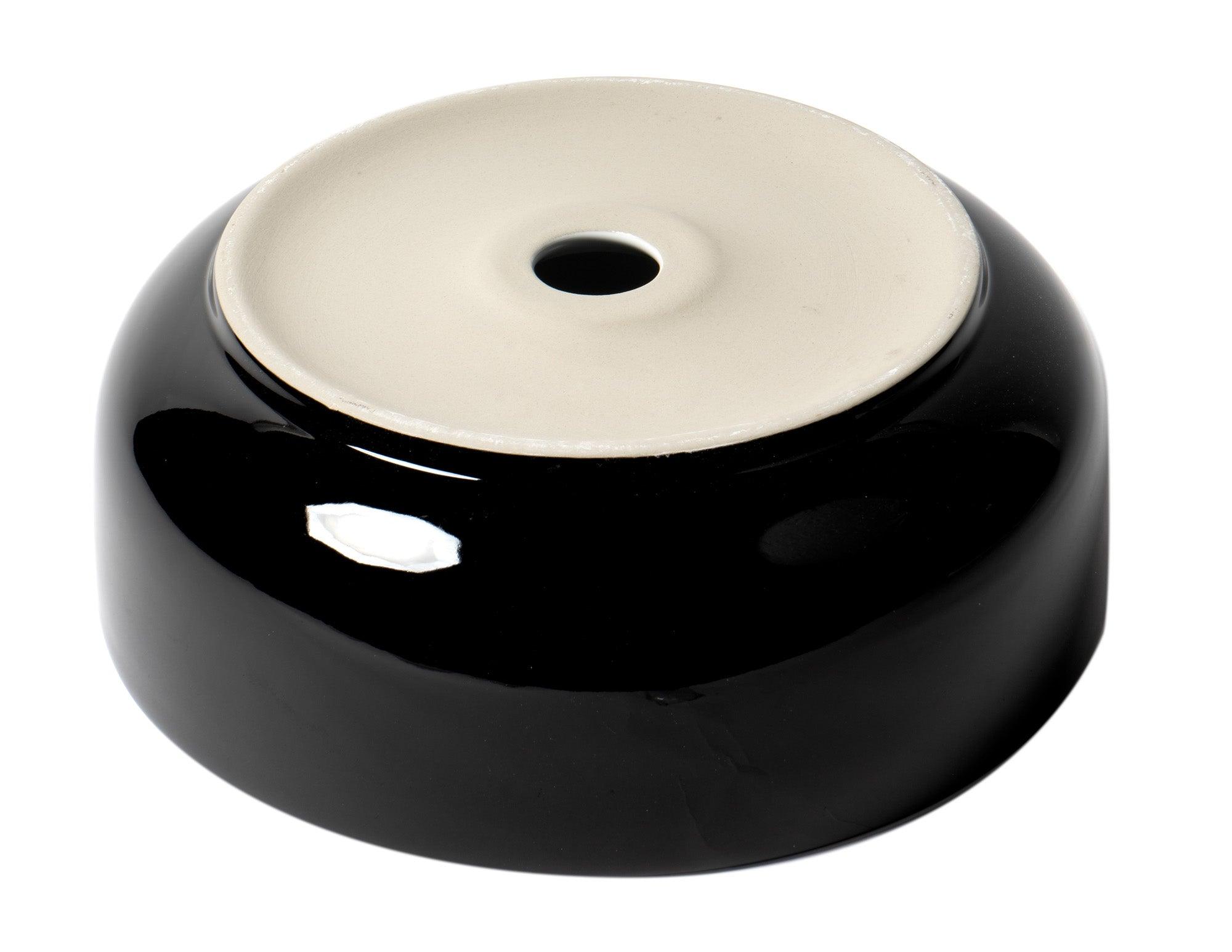 ALFI brand ABC907-BM Black Matte 15" Round Above Mount Ceramic Sink