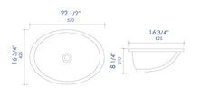 Load image into Gallery viewer, ALFI brand ABC602 White 23&quot; Oval Undermount Ceramic Sink