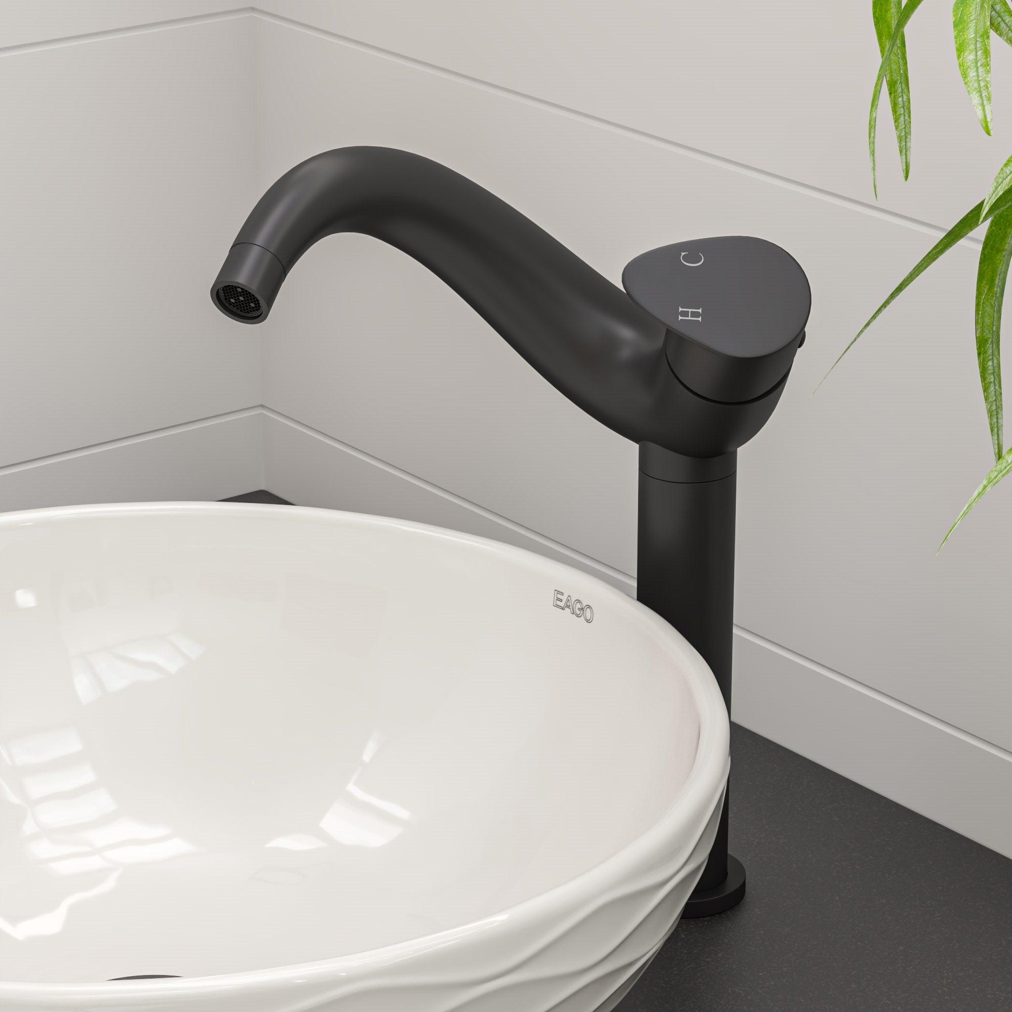ALFI brand ABC909 White 17" Decorative Round Vessel Above Mount Ceramic Sink