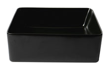Load image into Gallery viewer, ALFI brand ABC903-BM Black Matte 16&quot; Modern Square Above Mount Ceramic Sink