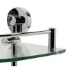 ALFI brand AB9548 Polished Chrome Corner Mounted Double Glass Shower Shelf Bathroom Accessory