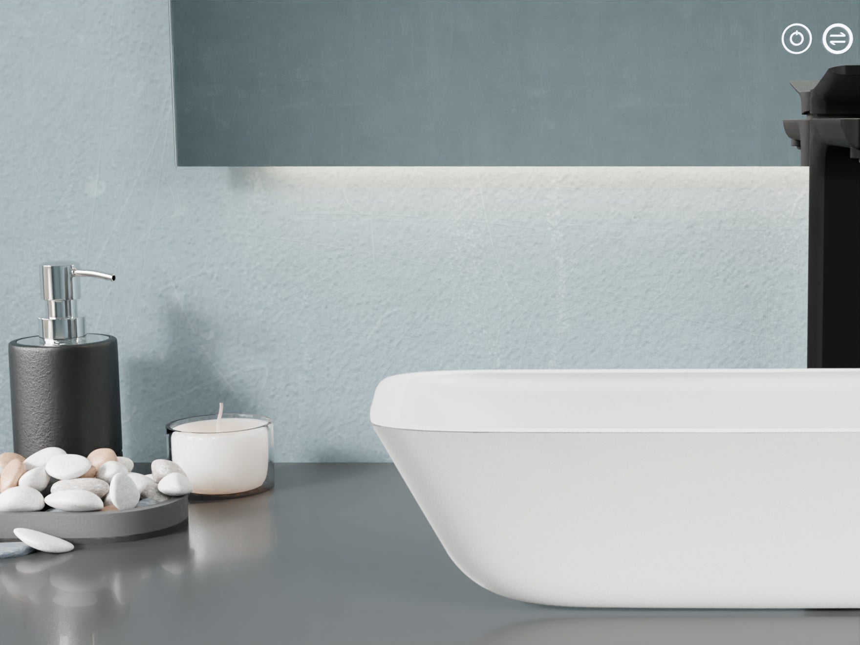 Innovio Rectangle Glass Vessel Bathroom Sink