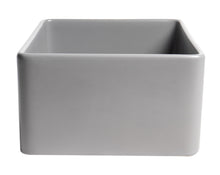 Load image into Gallery viewer, ALFI brand ABF2418-GM Gray Matte Smooth Apron 24&quot; x 18&quot; Single Bowl Fireclay Farm Sink