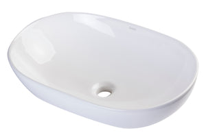 EAGO BA352  23" Oval Ceramic above mount Bathroom Basin Vessel Sink