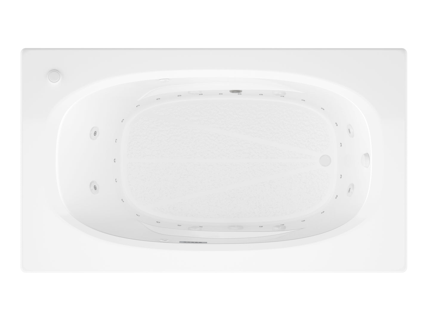 Atlantis Whirlpools Polaris Deluxe Series 35.75 x 65.675in. Air and Whirlpool Jetted Bathtub in White