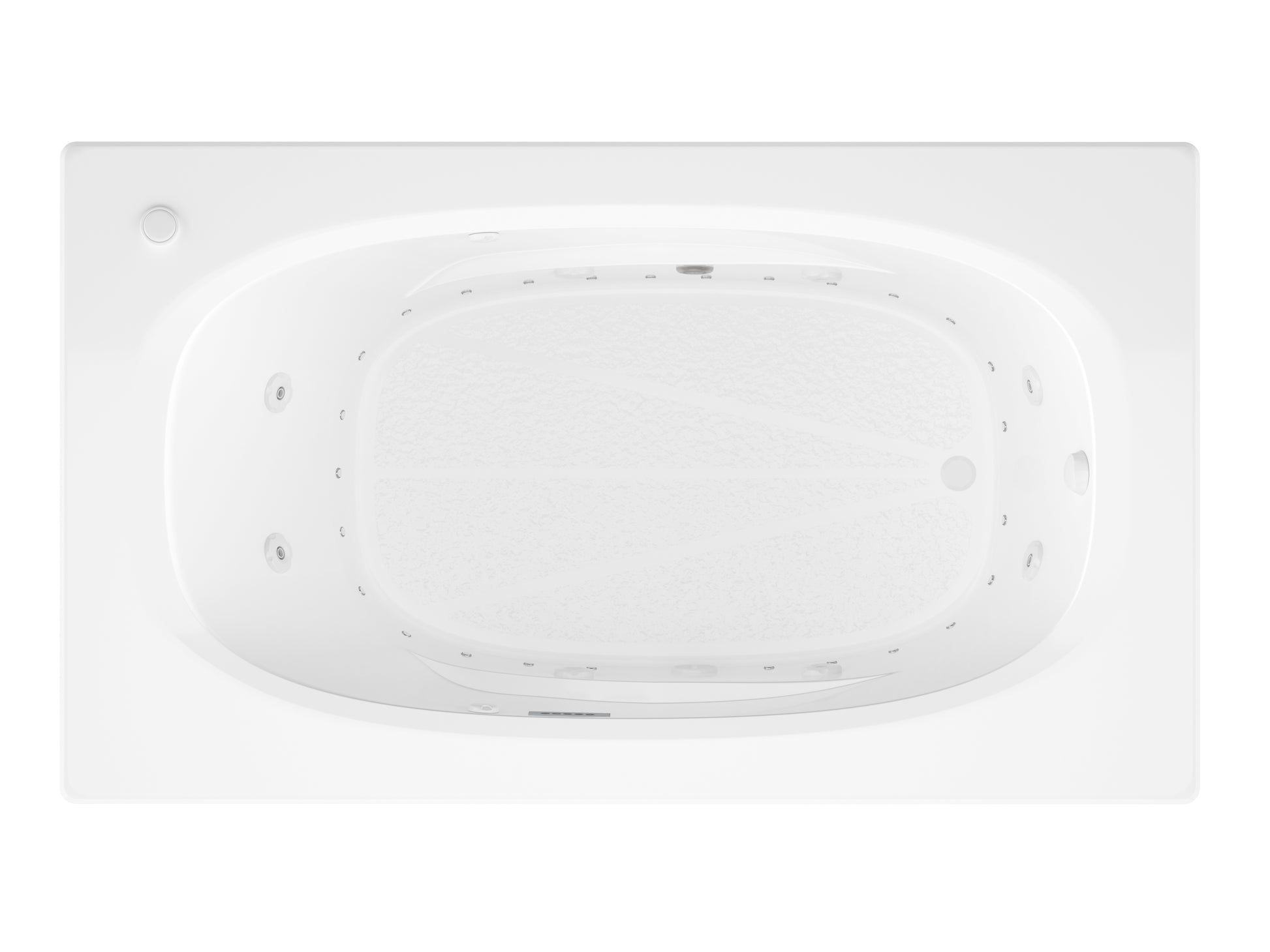 Atlantis Whirlpools Polaris Deluxe Series 35.75 x 65.675in. Air and Whirlpool Jetted Bathtub in White