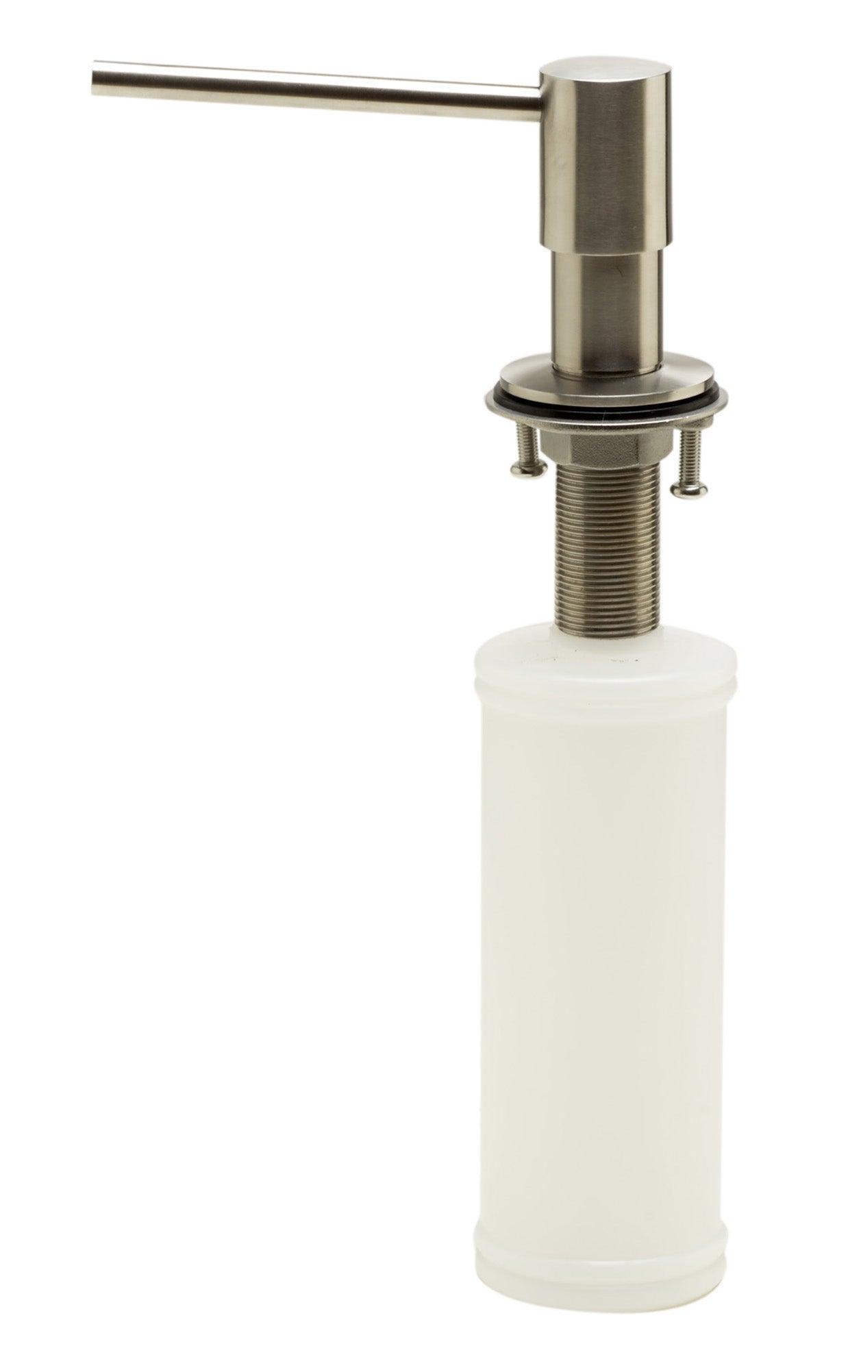 ALFI brand AB5006-BSS Modern Round Brushed Stainless Steel Soap Dispenser