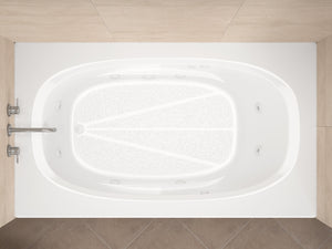 Polaris 36 x 66 Whirlpool Jetted Bathtub by Atlantis Whirlpools – Acrylic, Drop-In Design