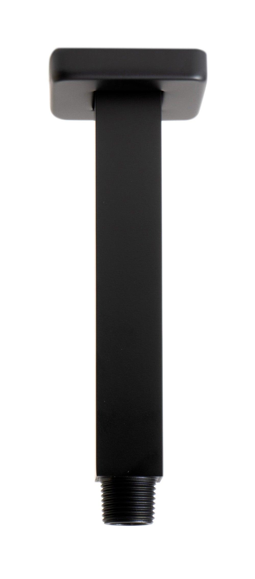 ALFI brand ABSA6S-BM Black Matte 6" Square Ceiling Shower Arm