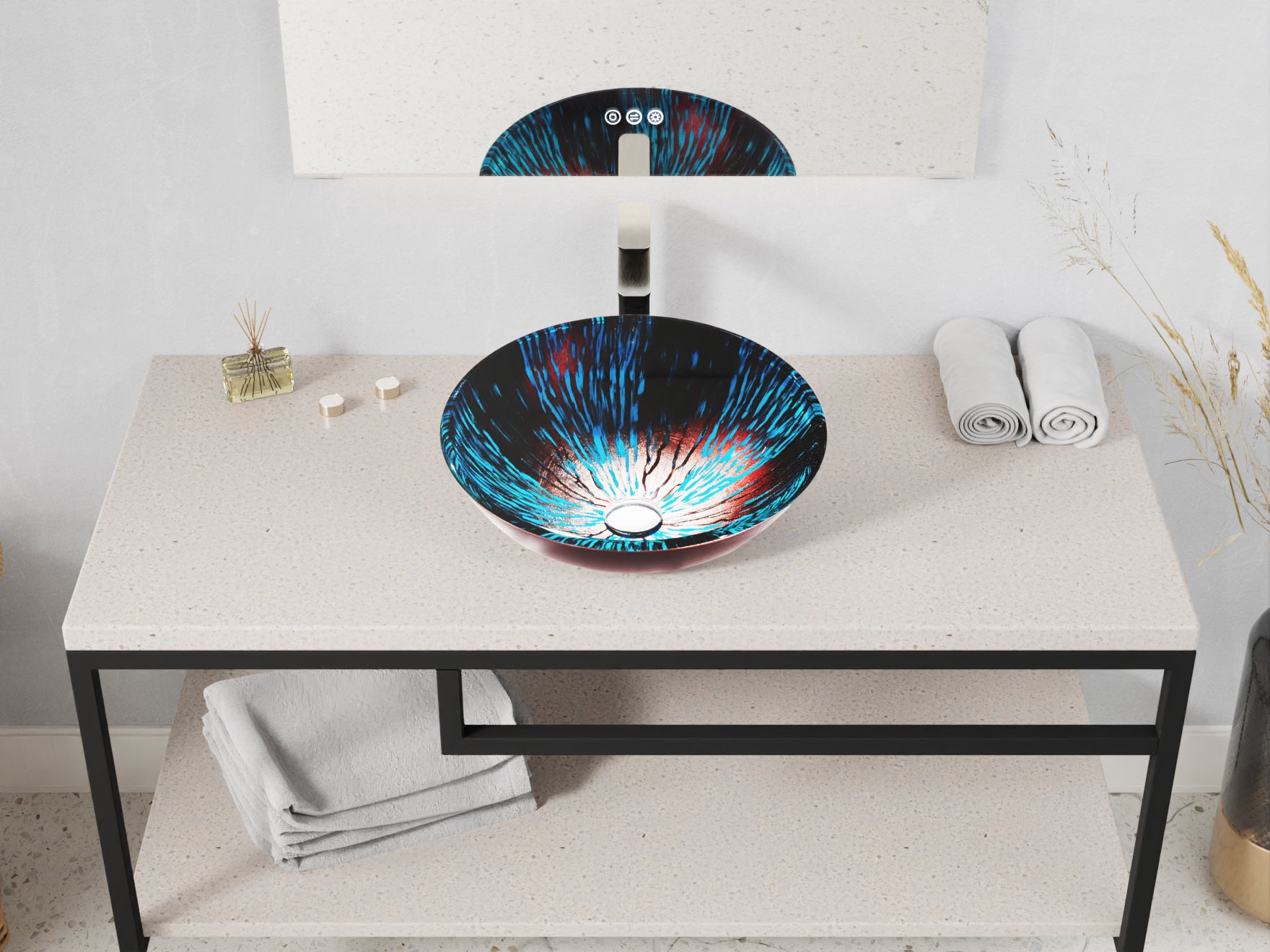 Belissima Round Glass Vessel Bathroom Sink