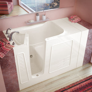 MediTub Walk-In 30 x 53 Left Drain Soaking Walk-In Bathtub in Biscuit