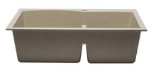 Load image into Gallery viewer, ALFI brand AB3320DI-B Biscuit 33&quot; Double Bowl Drop In Granite Composite Kitchen Sink
