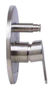 ALFI brand AB3101-BN Brushed Nickel Shower Valve Mixer with Rounded Lever Handle and Diverter