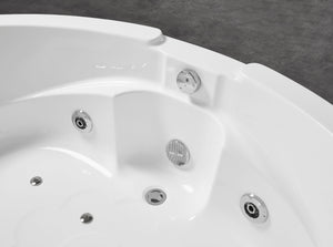 EAGO AM505ETL 5 ft Corner Acrylic White Waterfall Whirlpool Bathtub for Two