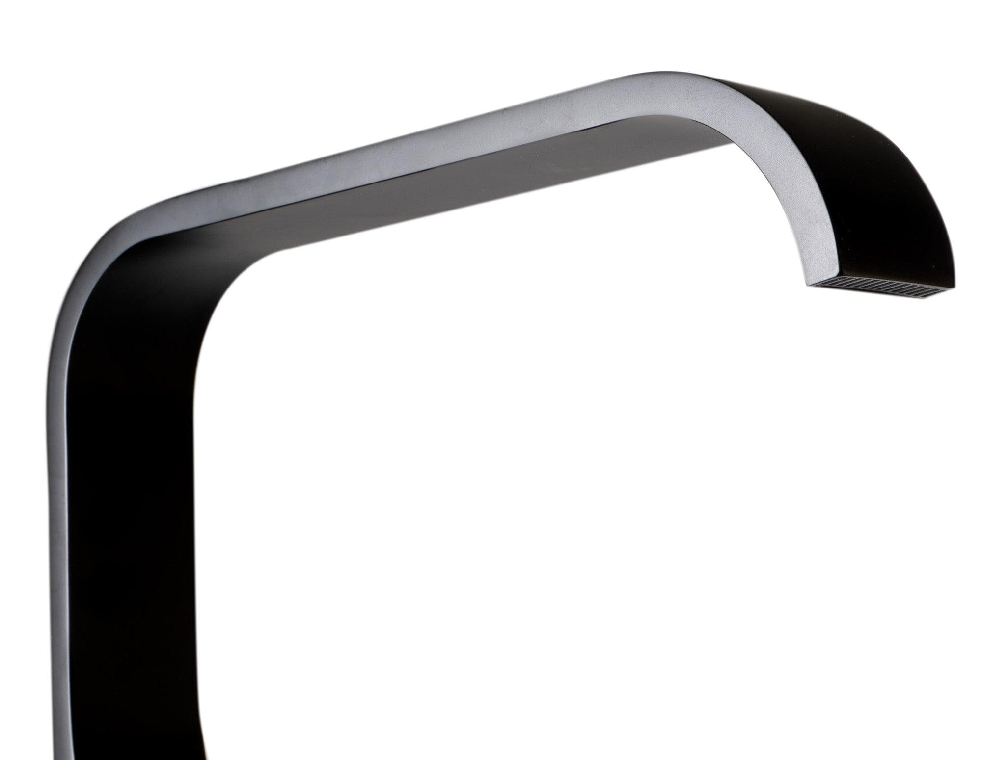 ALFI brand AB2180-BM Black Matte Single Lever Floor Mounted Tub Filler Mixer w Hand Held Shower Head