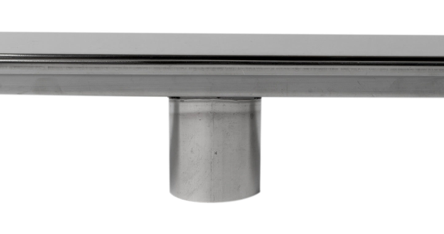 ALFI brand ABLD47B-PSS 47" Polished Stainless Steel Linear Shower Drain with Solid Cover