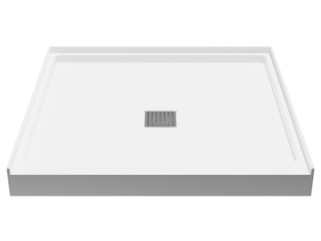 ALEXANDER 36 in. x 36 in. Center Drain Shower Base in White